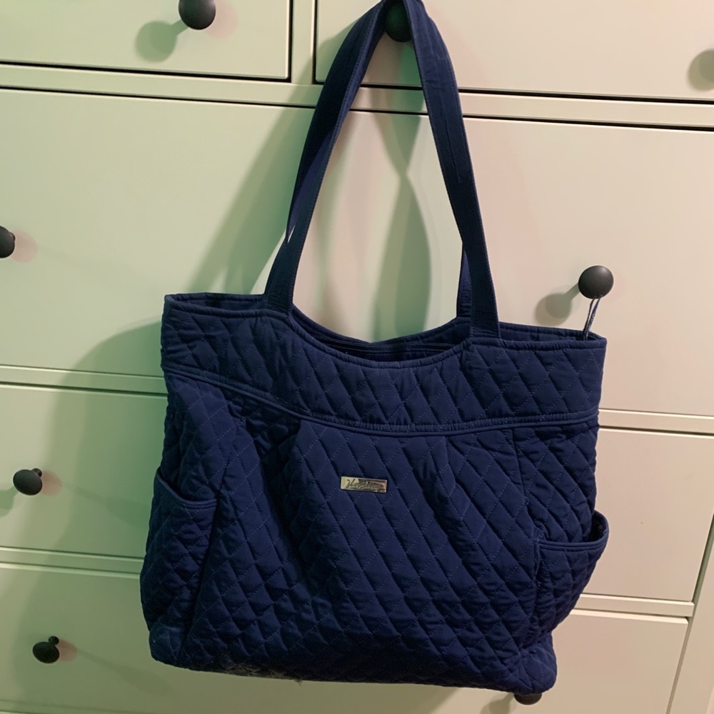 Vera Bradley navy blue tote